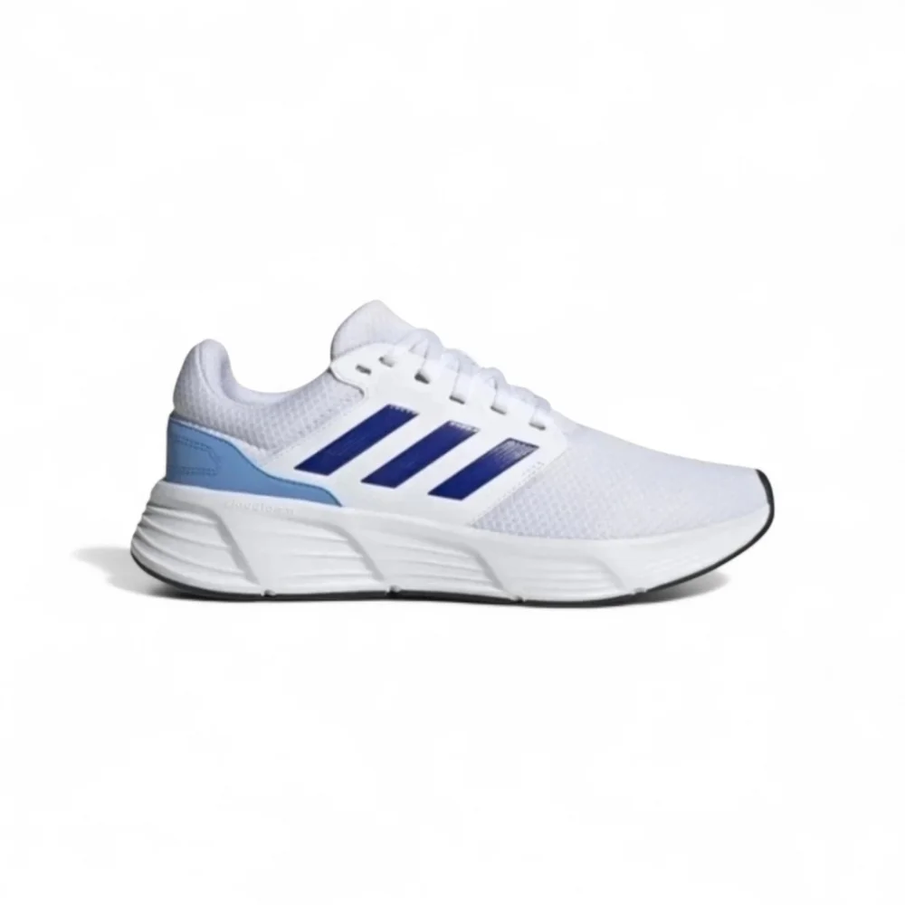 NEW Adidas Galaxy 6 Men's Cloudfoam Running Shoes Size 10 White Blue 3 Stripes